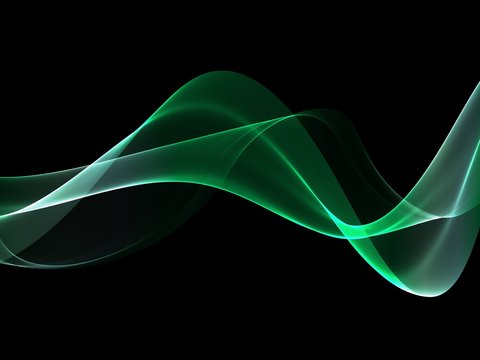 Abstract background, green waved lines for brochure, website, flyer design