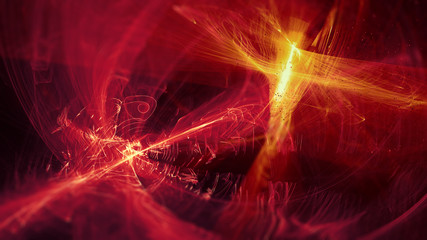 Wall Mural - Space fantasy fractal artwork light modern abstract background