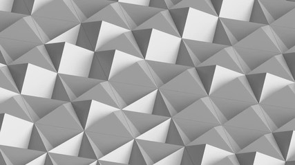 Poster - 3d abstract render with triangle forms that goes up and down in random ray. geometric background. lo