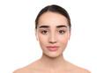 © New Africa - Portrait of young woman with beautiful face against white background