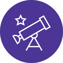 Wall Mural - Telescope Astronomy Science Outline Icon