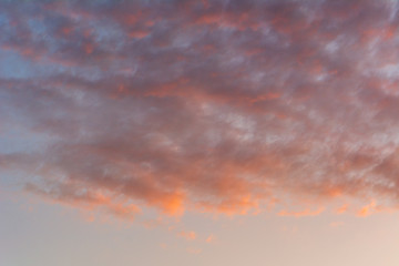 Wall Mural - Pastel color evening sky and amazing clouds.