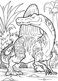 Fototapeta Dinusie - Coloring book, Spinosaurus