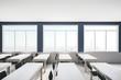 © Who is Danny - Modern blue classroom interior