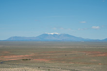 Beautiful Humphrey's Peak Vista In Springtime, With The Northern Arizona High Desert In Bloom