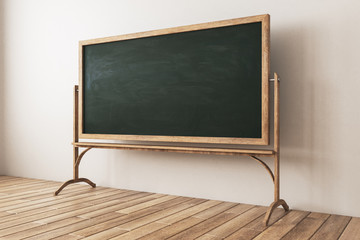 Wall Mural - Bright classroom with empty chalkboard