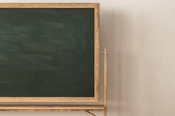 Wall Mural - Contemporary classroom with empty blackboard