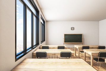 Wall Mural - Contemporary wooden classroom
