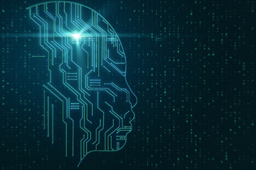 Leinwandbilder - Artificial intelligence and software concept