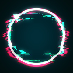 abstract circle glitch