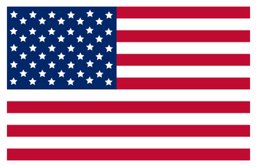 American flag of united states of america.Official colors used. 