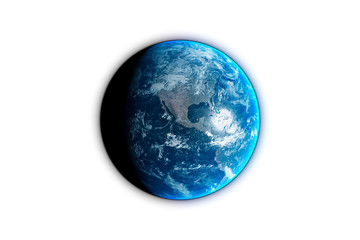 planet earth isolated on black background, 3d render s. elements of this image furnished by nasa