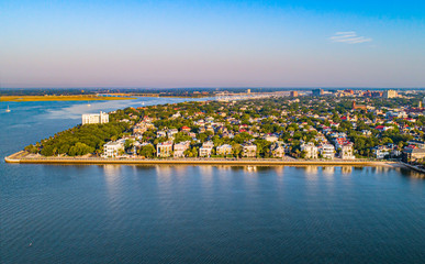 Wall Mural - Charleston Battery Aerial in Charleston, South Carolina, USA