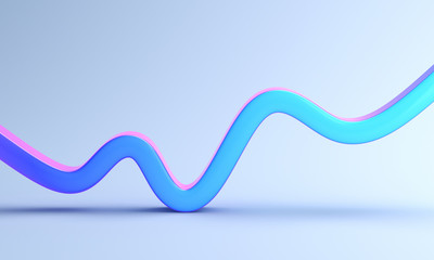 Abstract 3d render, minimalistic background, modern graphic design