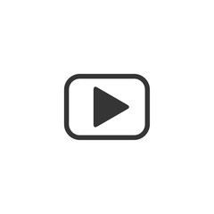 Aufkleber - Play icon. buttons black symbol Vector illustration. Play logo design inspiration