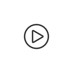 Aufkleber - Play icon. buttons black symbol Vector illustration. Play logo design inspiration