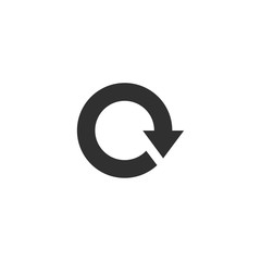 Leinwandbilder - Rotation icon vector. Repeat or reload symbol icon illustration. . Rotate arrow logo design inspiration