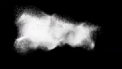Wall Mural - cloud or smoke motion on black background