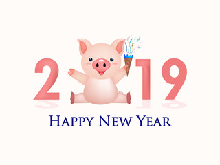 Wall Mural - happy new year pig