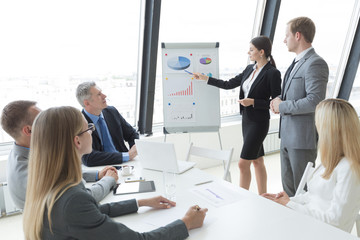 Canvas Print - Business team at presentation