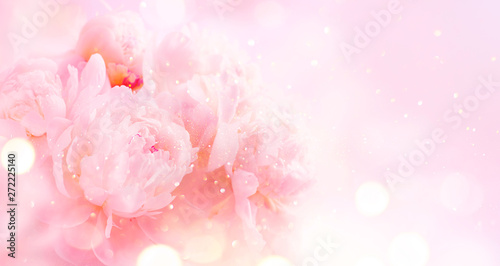 Dekoracja na wymiar  piekny-rozowy-bukiet-piwonii-sztuka-tlo-kwitnace-pastelowe-kwiaty-piwonii-lub-roz