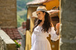 © ZoomTeam - Beautiful woman outdoor on the italian street of the old town