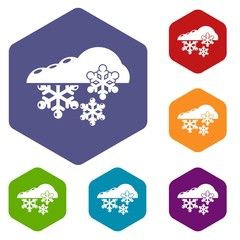 Sticker - Snowflake icon. Simple illustration of snowflake vector icon for web