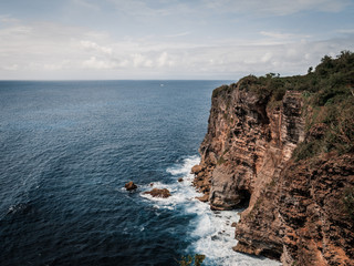 Wall Mural - coastline with ocean and rocks.