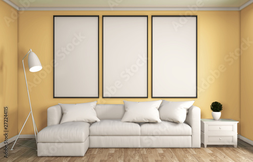 Mock Up Yellow Living Room Decoration Japanese Style Designed Minimal Zen Style 3d Rendering Buy This Stock Illustration And Explore Similar Illustrations At Adobe Stock Adobe Stock