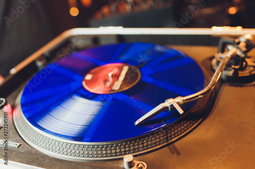 Turntable Vinyl Record Player Sound Technology For Dj To Mix Play