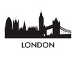 London skyline silhouette vector of famous places