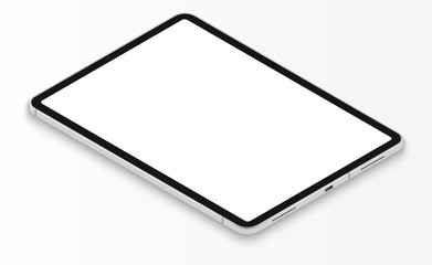 Wall Mural - graphic tablet of the new generation with a blank screen on a light background