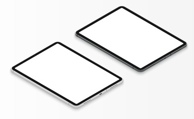 Wall Mural - graphic tablet of the new generation with a blank screen on a light background