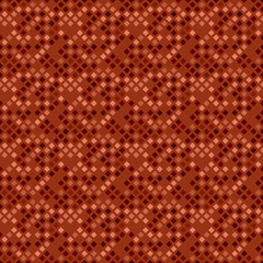 Poster - Seamless square pattern background design - dark brown abstract vector illustration from squares
