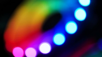 Poster - abstract background rgb color spinning and rotate with dark and grain processed