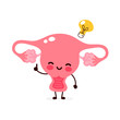 © svtdesign - Happy cute uterus with lightbulb character