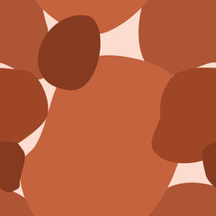 Poster - terracotta organic shapes pattern