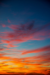 Wall Mural - Vivid sky illuminated by the sunset