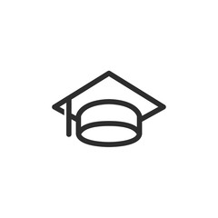 Aufkleber - graduate cap Icon. cap Icons Collection. Vintage cap graduation. Graduation Logo Template Design Elements Vector illustration