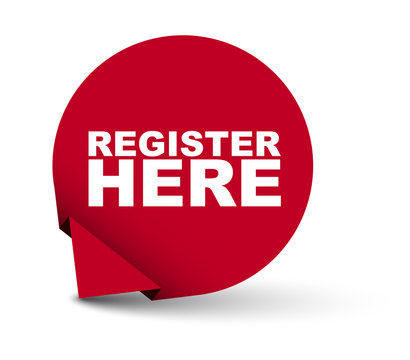 red vector banner register here
