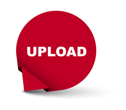 red vector banner upload