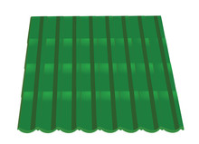 Green Roof Tiles. Vector Illustration