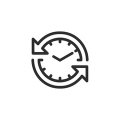 Poster - Time icon vector illustration. clock line icons vector. time symbol logo design inspiration