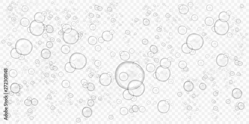 Fotomural Abstract foam, water bubbles, isolated on transparent background
