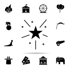 Poster - firework icon. Universal set of circus for website design and development, app development