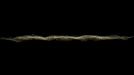 Aufkleber - golden particle footage, Computer generated seamless loop animation 4k footage