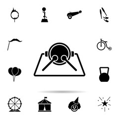 Poster - drum icon. Universal set of circus for website design and development, app development