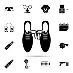 Aufkleber - tie one shoes icon. Universal set of day of jokes for website design and development, app development