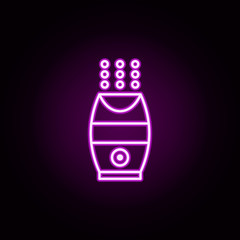 Poster - air diffuser neon icon. Elements of water, boiler, thermos, gas, solar set. Simple icon for websites, web design, mobile app, info graphics