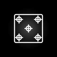Poster - Points on the screen neon icon. Elements of virtual reality set. Simple icon for websites, web design, mobile app, info graphics